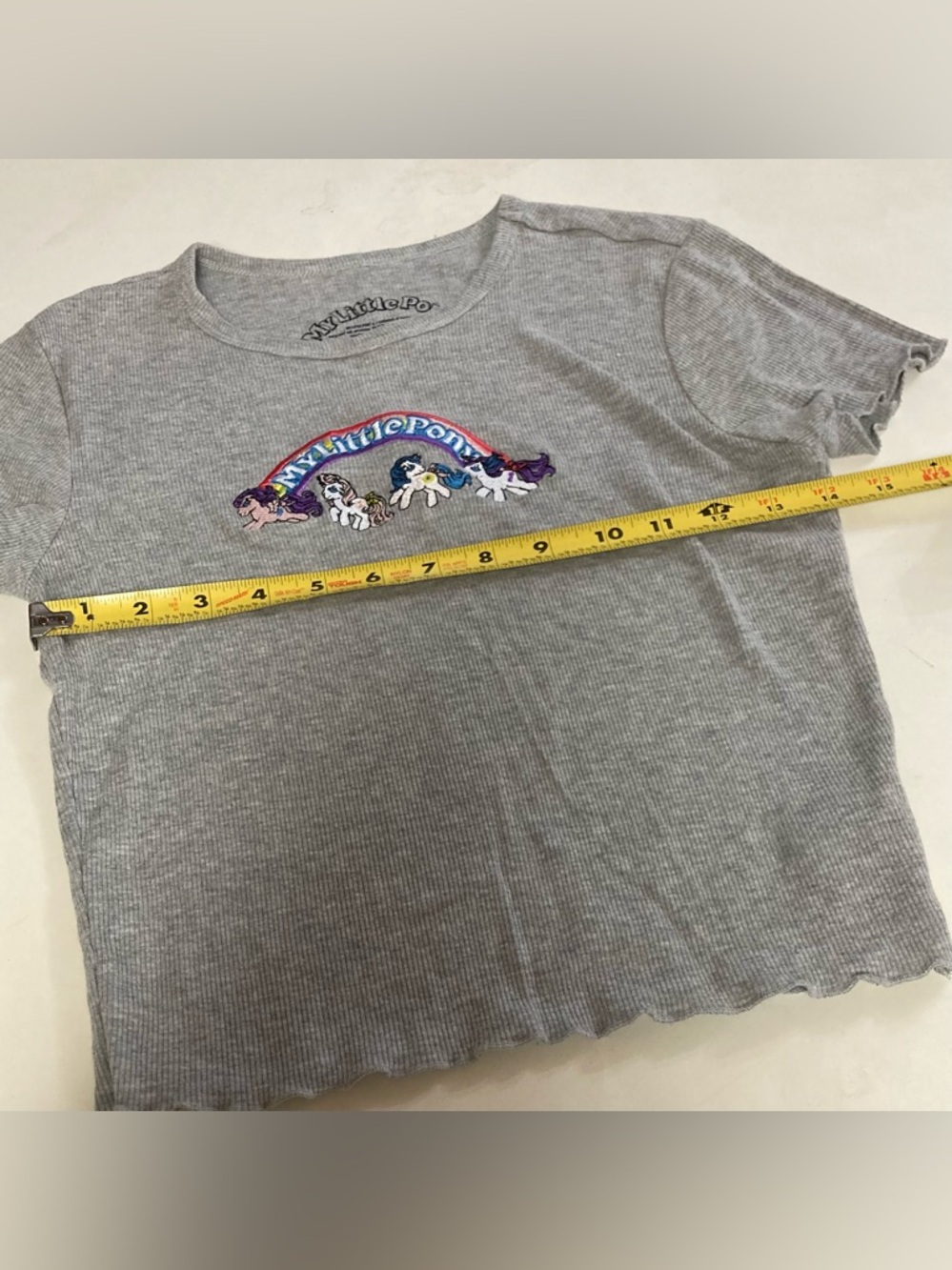 MLP Embroidered Gray Top - Picture 6 of 7
